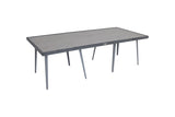 240cm Hampstead Grey Rectangular Dining Table with 8 Dining Armchairs
