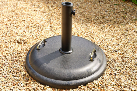 25kg Round Concrete Parasol base - Black