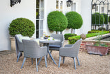 90cm Cliveden Round Dining Table with 4 Dining Armchairs