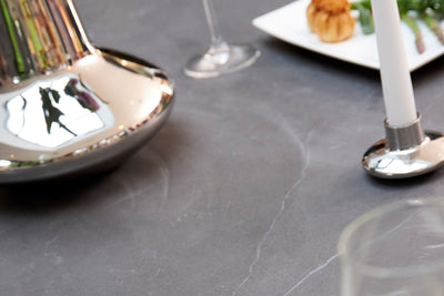 220cm Henley Porcelain Slate & Aluminium Oval Dining Table with 8 Richmond Dining Armchairs
