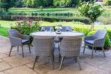 180cm Cliveden Oval Dining Table with 6 Dining Armchairs