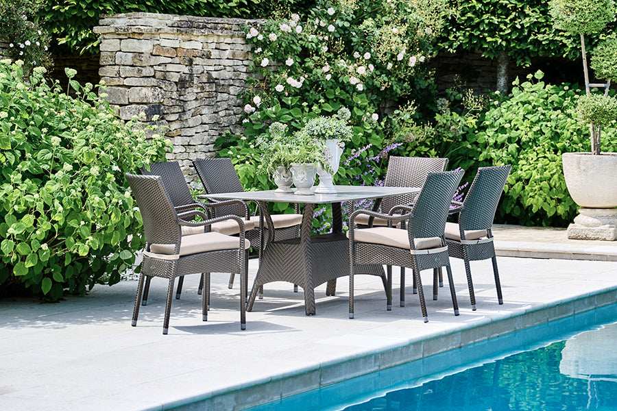 Windsor 9 piece outlet outdoor patio dining set