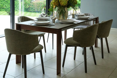 135cm Andorra Extending Dining Table with 6 Villa Dining Chairs