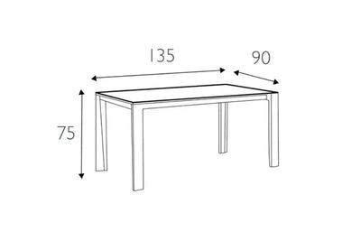 135cm Andorra Extending Dining Table with 6 Villa Dining Chairs