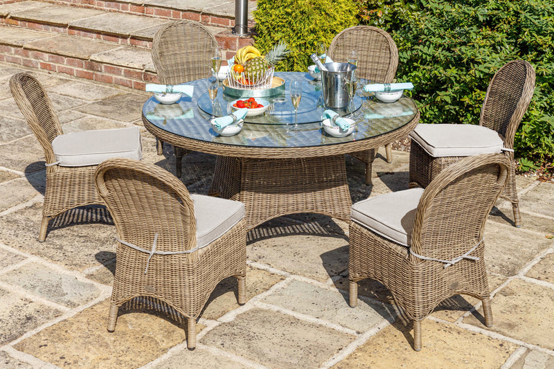 150cm Mayfair Round Dining Table with 8 Dining Chairs