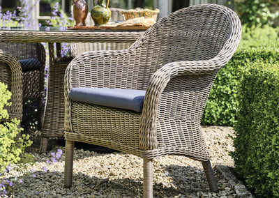 150cm Kensington Round Dining Table with 6 Dining Armchairs