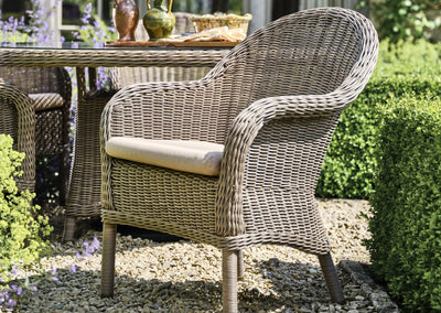 150cm Kensington Round Dining Table with 6 Dining Armchairs