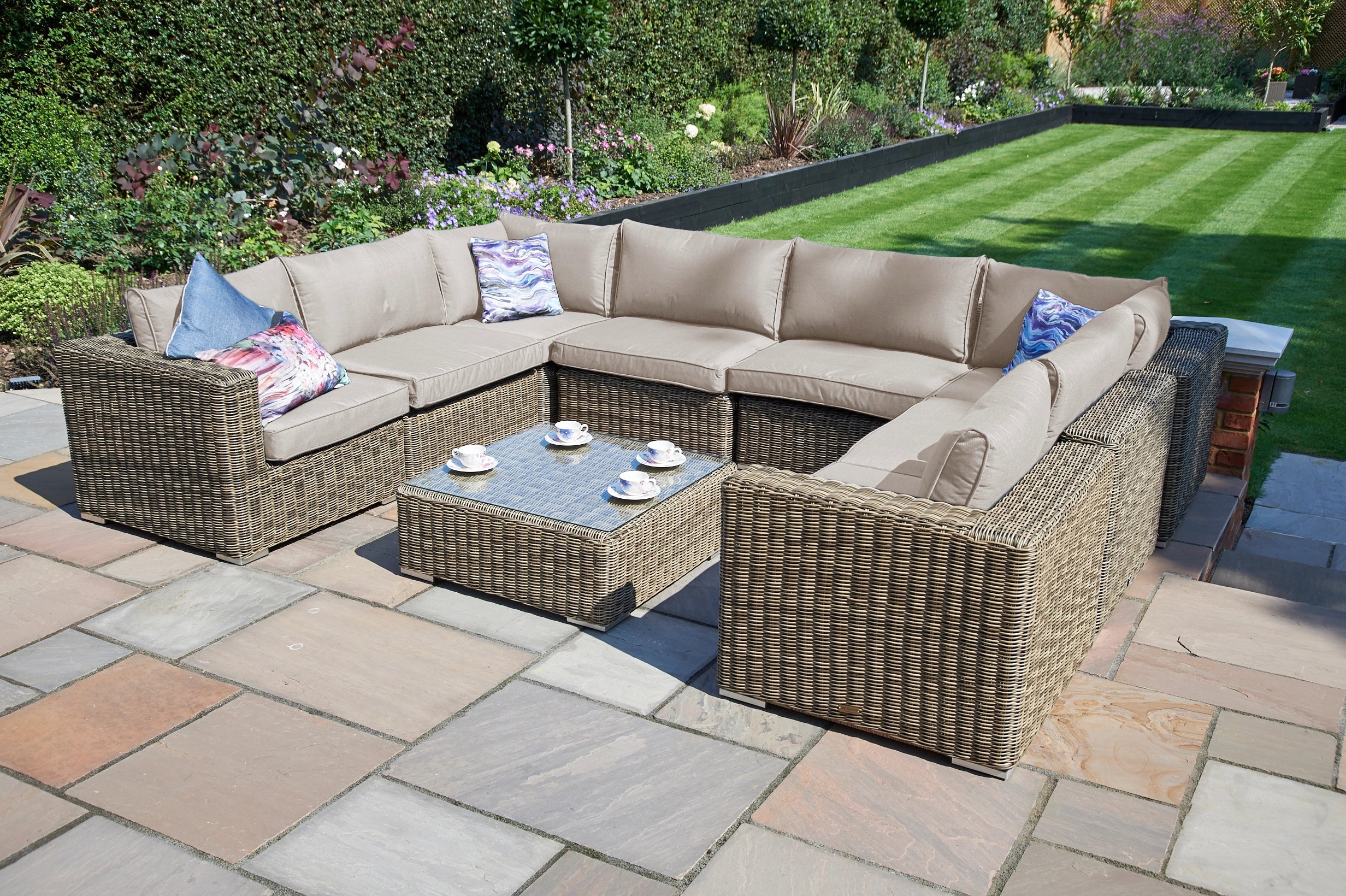 Mayfair Modular Garden Sofa Set U - Rattan | Bridgman