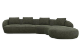 Aurelo Curve Medium Left Hand Corner Sofa with Round Chaise