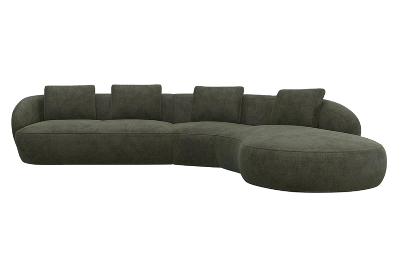 Aurelo Curve Medium Left Hand Corner Sofa with Round Chaise
