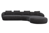 Aurelo Curve Medium Left Hand Corner Sofa with Round Chaise
