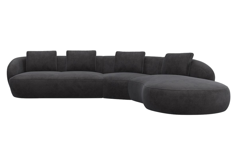 Aurelo Curve Medium Left Hand Corner Sofa with Round Chaise