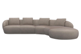 Aurelo Curve Medium Left Hand Corner Sofa with Round Chaise