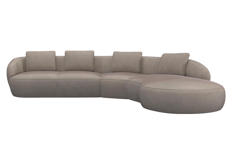 Aurelo Curve Medium Left Hand Corner Sofa with Round Chaise