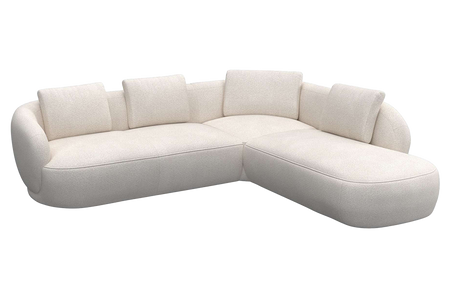 Aurelo Curve Medium Left Hand Open Ended Corner Sofa
