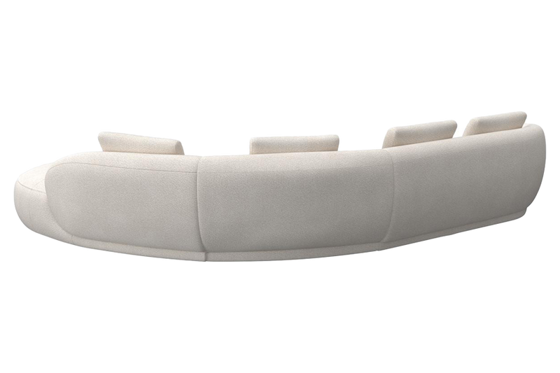 Aurelo Curve Medium Left Hand Corner Sofa with Round Chaise