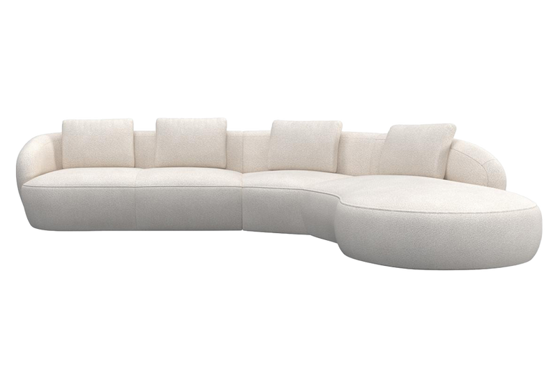 Aurelo Curve Medium Left Hand Corner Sofa with Round Chaise