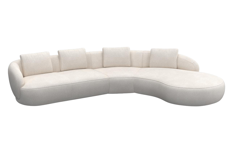 Aurelo Curve Medium Left Hand Corner Sofa with Round Chaise