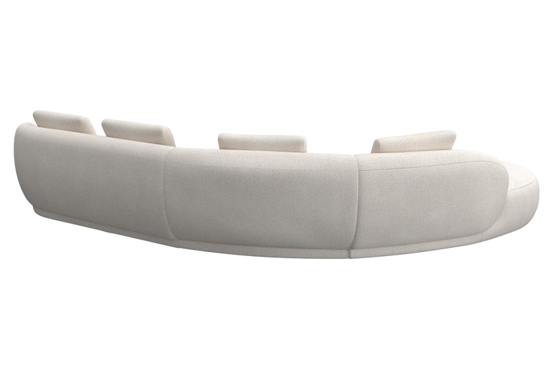 Aurelo Curve Medium Right Hand Corner Sofa with Round Chaise