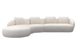 Aurelo Curve Medium Right Hand Corner Sofa with Round Chaise