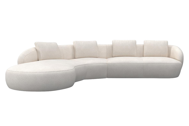 Aurelo Curve Medium Right Hand Corner Sofa with Round Chaise