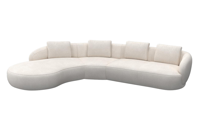 Aurelo Curve Medium Right Hand Corner Sofa with Round Chaise