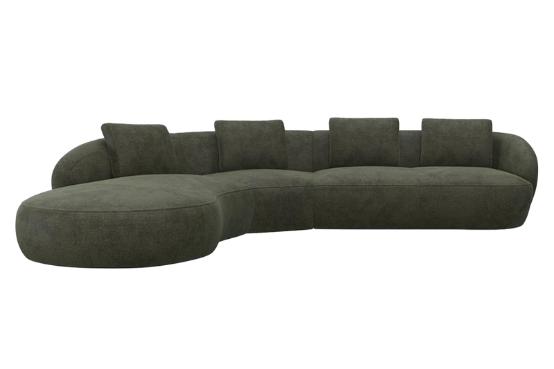 Aurelo Curve Medium Right Hand Corner Sofa with Round Chaise