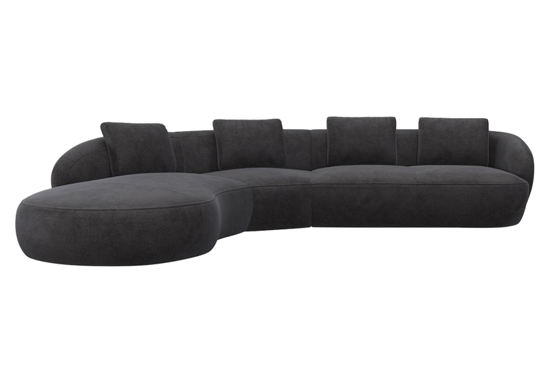 Aurelo Curve Medium Right Hand Corner Sofa with Round Chaise