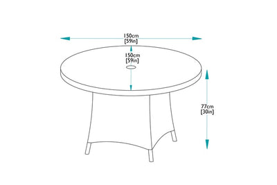 CLEARANCE | 150cm Kensington Round Dining Table