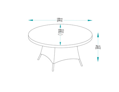 CLEARANCE | 150cm Mayfair Round Dining Table