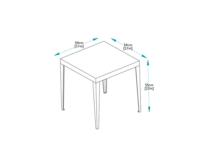 54cm Hampstead Stone Square Side Table