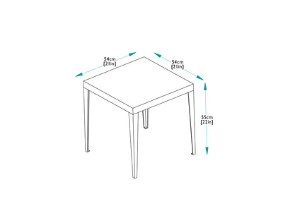 CLEARANCE | 54cm Hampstead Grey Square Side Table