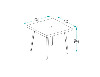 CLEARANCE | 90cm Hampstead Stone Square Dining Table