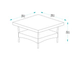 CLEARANCE | 100cm Marlow Low Square Dining Table