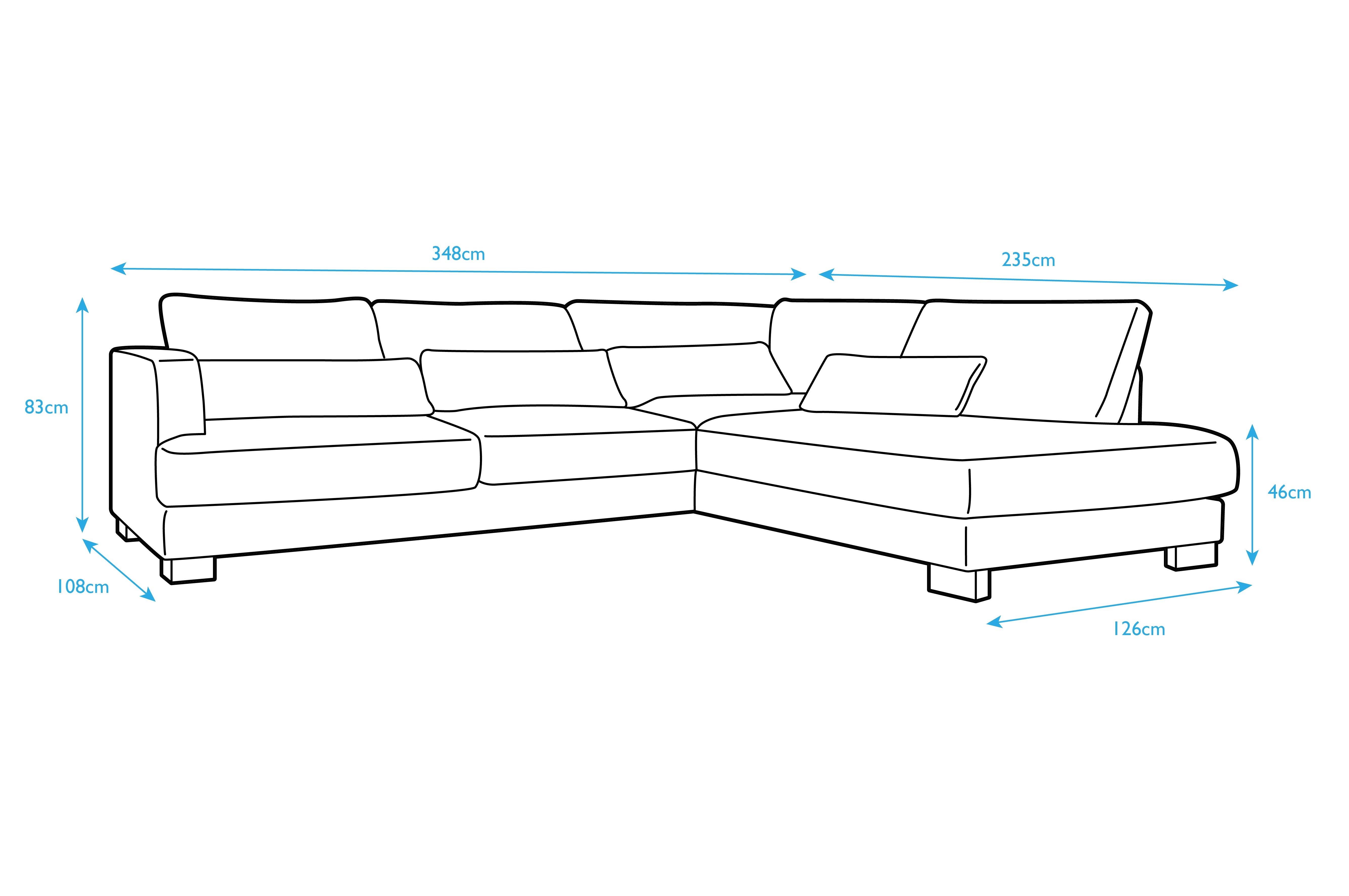 Buckingham Large Left Hand Chaise Corner Sofa Set – Azeena