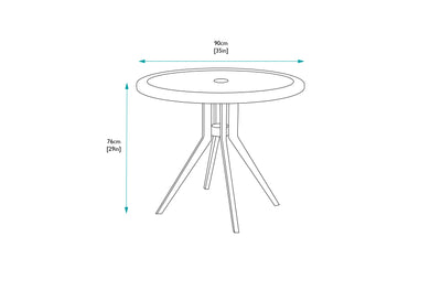 CLEARANCE | 90cm Cliveden Round Dining Table