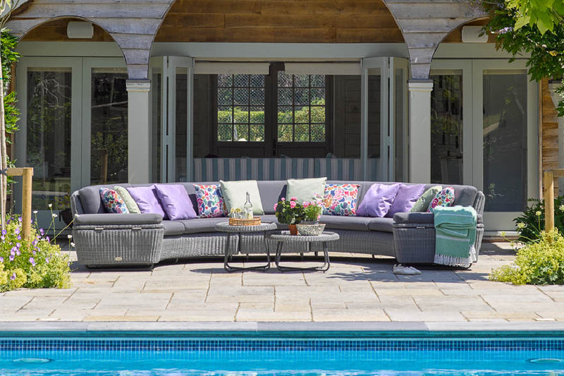 Cliveden Rattan Curved Modular Sofa Set C