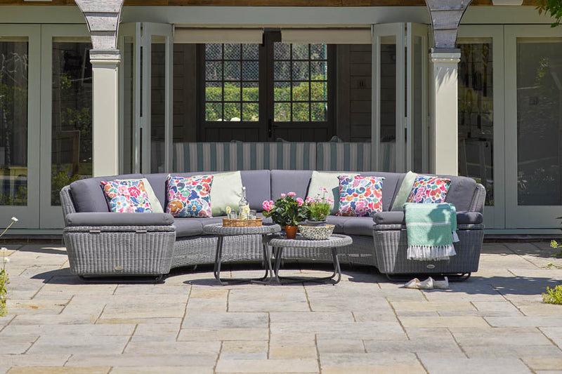 Cliveden Rattan Curved Modular Sofa Set E