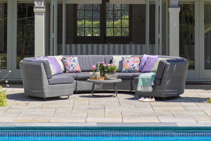 Cliveden Rattan Curved Modular Sofa Set G