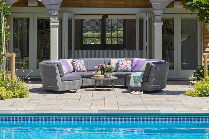 Cliveden Rattan Curved Modular Sofa Set G