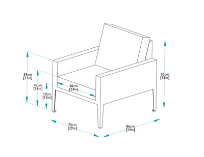 CLEARANCE | Hampstead Grey Lounge Armchair