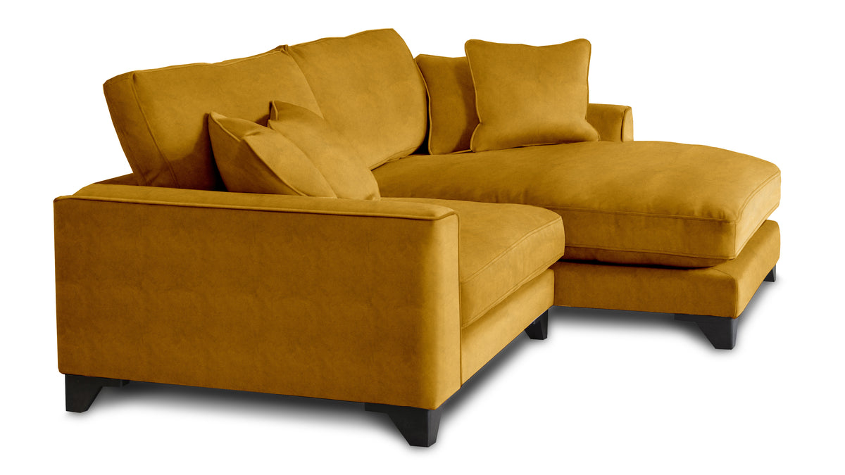 Harrogate 4 Seater Left Hand Chaise Sofa Luxury Sofas Fern Turmeric
