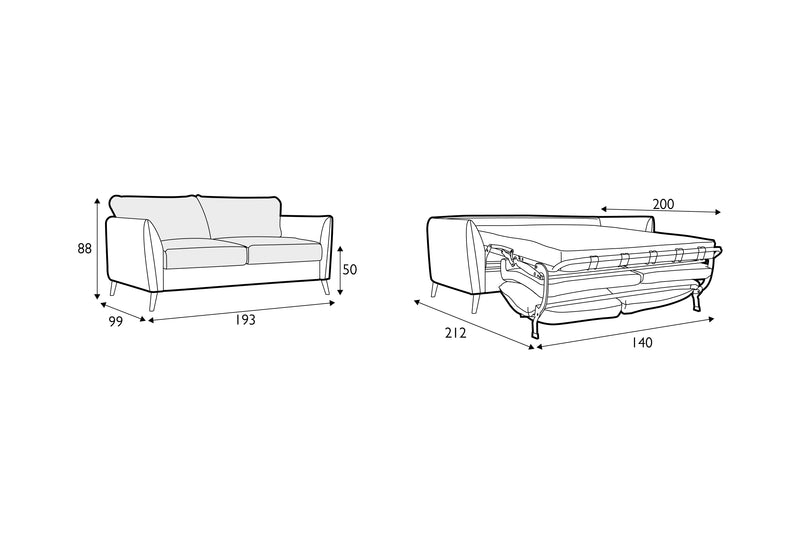 Ludlow 3 Seater Sofa Bed