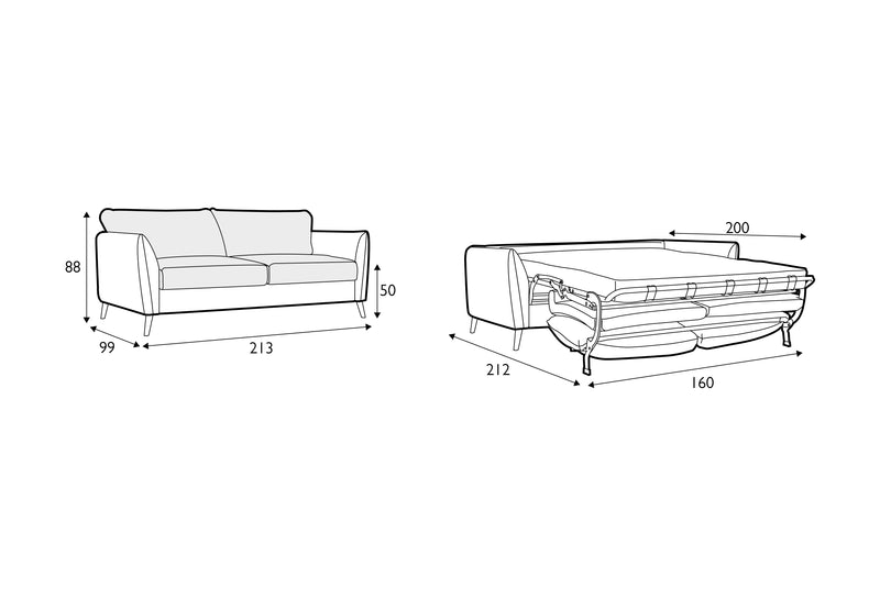 Ludlow 4 Seater Sofa Bed