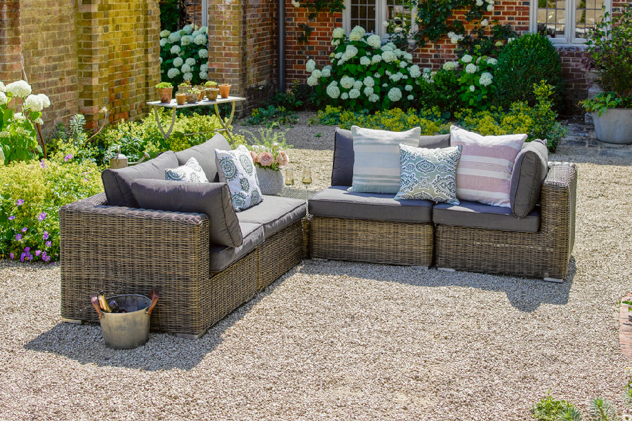 Modular rattan sofa set hotsell