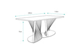 220x110cm Portofino Dining Table