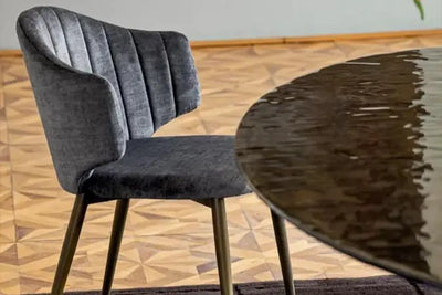 Villa Dining Chair with Metal Legs