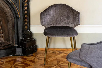 Villa Dining Chair with Metal Legs