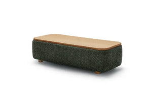 Aurelo Ground Footstool with Veneer Top