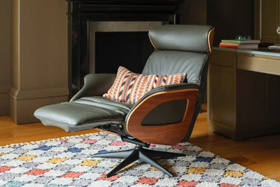 Odense Reclining Chair with Integrated Footstool